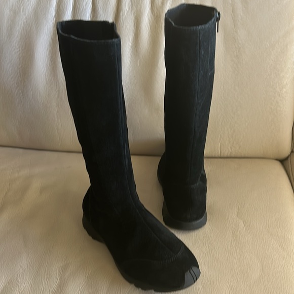 NWOB Jeffrey Campbell Endurance Mid-calf sneaker boot Black Suede Size 7 - Picture 2 of 10